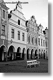 black and white, czech republic, europe, telc, vertical, photograph