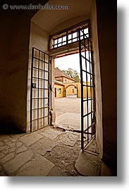 czech republic, doors, europe, gated, terezin, vertical, photograph