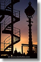 cities, england, english, europe, ferris wheel, london, spiral, stairs, sunsets, united kingdom, vertical, photograph