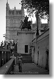 black and white, cities, england, english, europe, london, parliament, united kingdom, vertical, wharf, photograph
