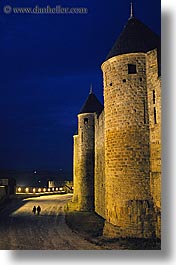 carcassonne, castles, europe, france, grounds, jousting, lower, vertical, photograph