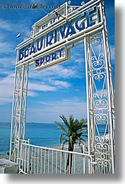 beau rivage, europe, france, nice, ocean, signs, vertical, photograph