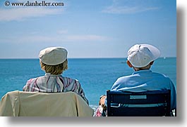 chairs, couples, europe, france, horizontal, nice, ocean, seas, watching, photograph