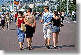 couples, europe, france, horizontal, nice, walking, photograph