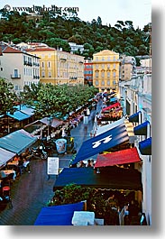 awnings, dusk, europe, france, nice, towns, vertical, photograph