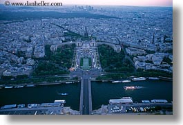aerials, dusk, europe, france, horizontal, palais de chaillot, paris, perspective, photograph