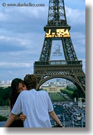 buildings, conceptual, couples, eiffel tower, emotions, europe, france, paris, romantic, structures, towers, vertical, photograph