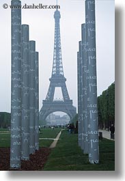 arts, buildings, eiffel toer, eiffel tower, europe, france, haze, paris, peace, pillars, script, structures, towers, vertical, photograph