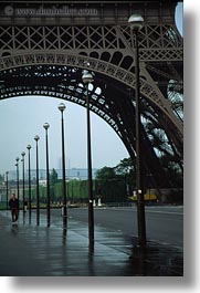 buildings, eiffel tower, europe, france, paris, pedestrians, sidewalks, structures, towers, vertical, photograph