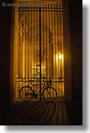 bicycles, europe, france, gates, louvre, paris, vertical, photograph