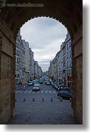 arches, europe, france, paris, streets, vertical, photograph