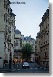 cars, dusk, europe, france, paris, vertical, photograph