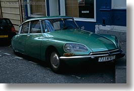 cars, europe, france, green, horizontal, paris, photograph
