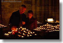 candles, couples, europe, france, glow, horizontal, lighting, lights, nite, notre dame, paris, photograph