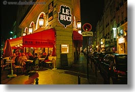 bars, cafes, europe, france, horizontal, le buci, nite, paris, saint germaine, photograph