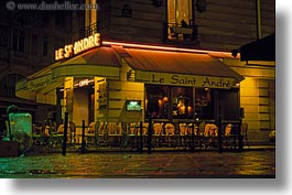 cafes, europe, france, horizontal, le st andre, nite, paris, saint germaine, photograph