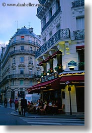 cafes, dusk, europe, france, paris, saint germaine, st germaine, vertical, photograph