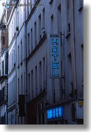 europe, france, hotels, paris, signs, vertical, photograph
