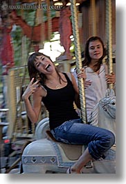 aix en provence, emotions, europe, france, girls, laugh, merry go round, people, provence, vertical, womens, photograph