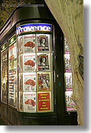 aix en provence, europe, france, magazines, provence, signs, slow exposure, stores, vertical, photograph