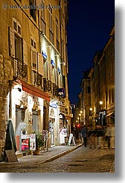 aix en provence, dusk, europe, france, motion blur, narrow streets, nite, people, provence, slow exposure, streets, vertical, walking, photograph