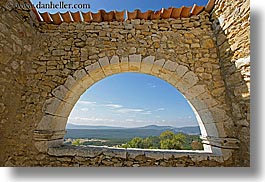 arches, archways, bargeme, europe, france, horizontal, landscapes, materials, provence, stones, structures, terra cotta, windows, photograph