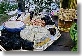 castellane, cheese, europe, france, horizontal, picnic, plates, provence, photograph
