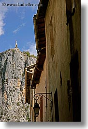 castellane, churches, cliffs, europe, france, over, provence, roofs, scenics, vertical, photograph