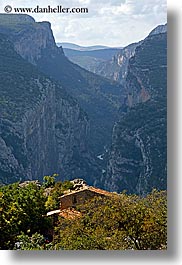 canyons, castellane, europe, france, houses, provence, scenics, vertical, photograph