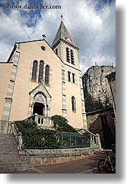 buildings, castellane, churches, europe, france, provence, religious, structures, towns, vertical, photograph
