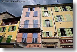 buildings, castellane, colorful, colors, europe, france, horizontal, provence, towns, photograph