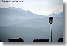 castles, chateau trigance, dawn, europe, france, horizontal, lamps, provence, scenics, photograph