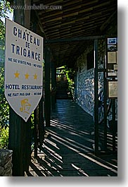 chateau de trigance sign, chateau trigance, europe, france, provence, vertical, photograph