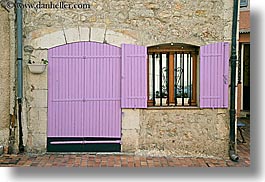 colors, europe, fayence, france, horizontal, pink, provence, shutters, photograph
