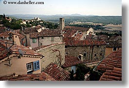 europe, fayence, france, horizontal, overlook, provence, towns, photograph