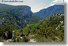 activities, europe, france, hikers, hiking, horizontal, mountains, people, provence, photograph