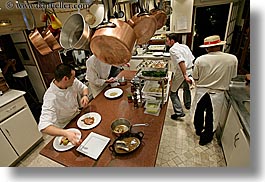 bastide moustiers, busy, cooks, europe, france, horizontal, kitchen, men, moustiers, people, provence, rooms, st marie, photograph