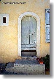arches, doors, europe, france, moustiers, provence, st marie, step, vertical, photograph