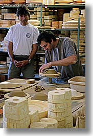 clay, europe, france, men, moustiers, people, potter, provence, st marie, vertical, photograph