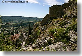 activities, europe, france, hikers, hiking, horizontal, monestaries, moustiers, people, provence, scenics, st marie, photograph