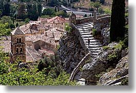 cobblestones, europe, france, horizontal, materials, monestaries, moustiers, provence, scenics, st marie, stairs, photograph