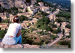 europe, france, hilltown, horizontal, overlooking, people, provence, rppl, womens, photograph