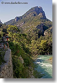europe, france, hikers, mountains, nature, provence, rivers, scenics, vertical, photograph