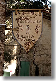 europe, france, old, provence, seillans, signs, vertical, photograph