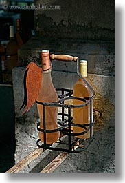 bottles, carrier, europe, france, irons, old, provence, seillans, vertical, wines, photograph