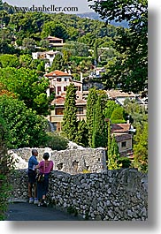 couples, europe, france, landscapes, men, people, provence, st paul, vertical, viewing, womens, photograph