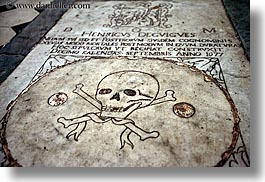 bones, crosses, europe, france, horizontal, provence, skulls, st paul, photograph