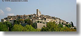 cityscapes, europe, france, horizontal, panoramic, provence, st paul, photograph