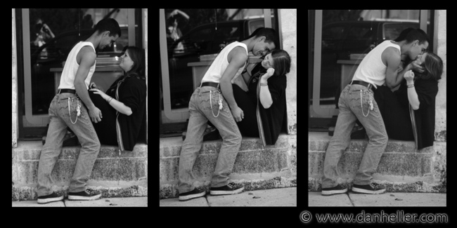black and white kiss. lack and white photography