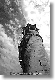 black and white, europe, france, provence, tarascon, towers, vertical, photograph